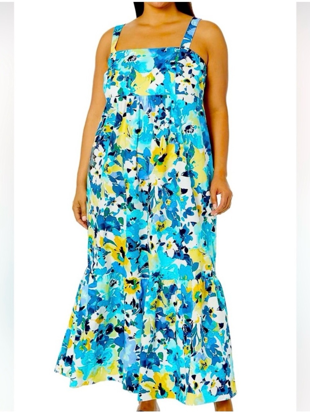 London Times Women’s Smocked Back Maxi Dress Size 6P Petite New With Tag Summer